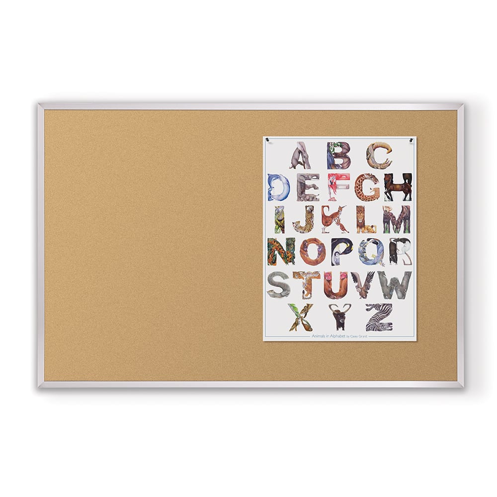 Natural Cork Tackboard – Aluminum Trim by MooreCo