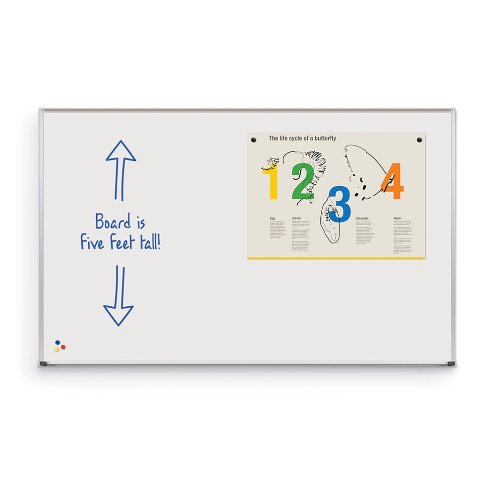 El Grande Porcelain Steel Whiteboard – Deluxe Aluminum Trim by MooreCo